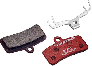 Tektro Disc Brake Pads Tektro Q13RS Disc Brake Pad - Resin 5mm Thickness For 4-Piston Brake Calipers Red