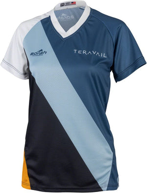 Teravail Jerseys Small Teravail Waypoint Women's MTB Jersey - White, Blue, Lite Blue, Black, Gold
