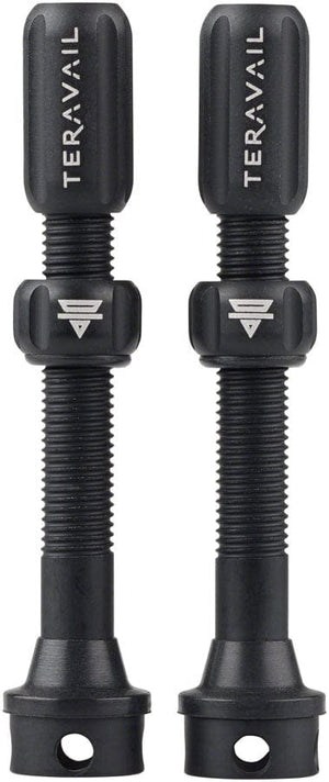 Teravail Tubeless Valves 48Mm / Matte Black Teravail Alloy Tubeless Valves