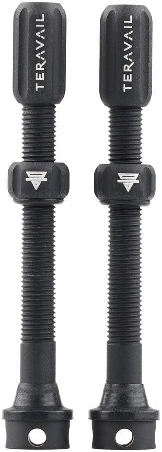 Teravail Tubeless Valves 60Mm / Matte Black Teravail Alloy Tubeless Valves