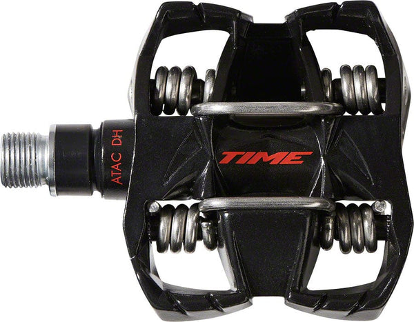 Time Pedals Time ATAC DH 4 Pedals - Dual Sided Clipless Platform Aluminum 9/16" BLK/Red