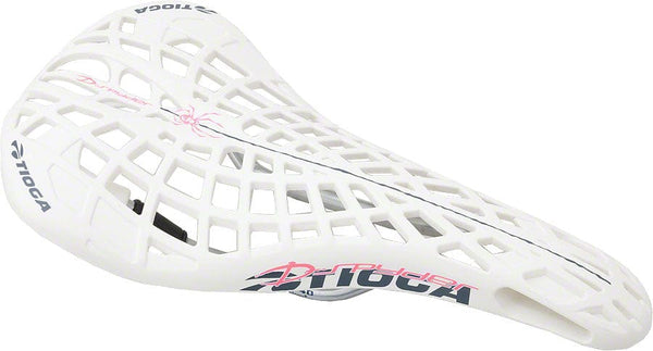 Tioga Saddles White Tioga D-Spyder BMX Seat - Chromoly