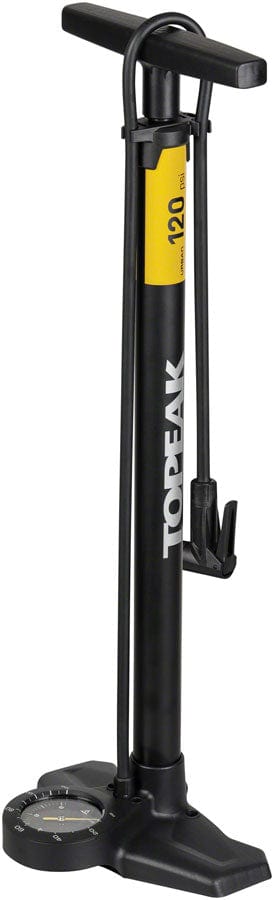 Topeak Floor Pumps Topeak Joeblow Urban Ex Floor Pump - Steel Barrel / Plastic Base  3.5" Base Mount Gauge 120 Psi /8 Bar Smarthead BLK/Sand