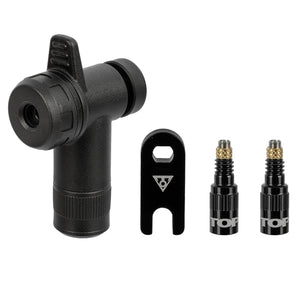 Topeak Tube Care Topeak TurboFlow Valve Combo with RapidHead Black