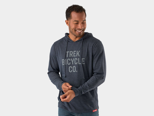Trek Shirts Shirt Trek Bicycle Co Long Sleeve Tee Hoodie SM Heather Navy