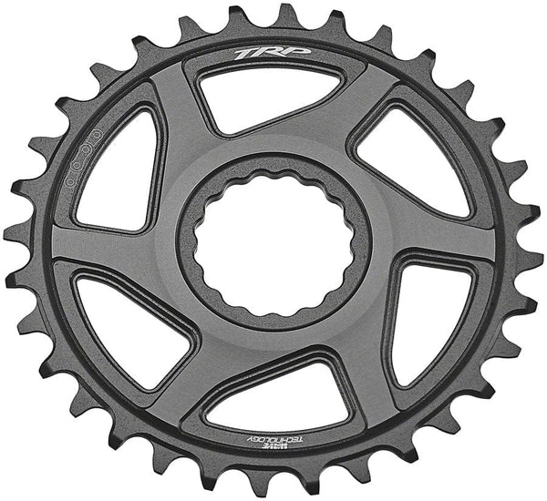 TRP Chainrings TRP CR-M9050 Boost Direct Mount Chainring - 30t 12-Speed CINCH Mount 3mm Offset 7075-T6 Aluminum Sandblasted BLK/Space Gray