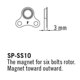 TRP Disc Rotor 6-Bolt / Outward TRP Magnet Speed Sensor