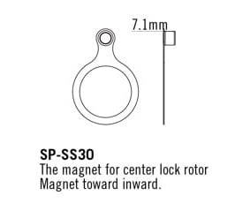 TRP Disc Rotor Center Lock / Inward TRP Magnet Speed Sensor