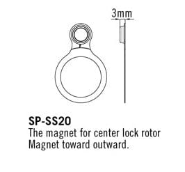 TRP Disc Rotor Center Lock / Outward TRP Magnet Speed Sensor