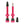 Tubolight Air Valve 50mm Pink Pair 