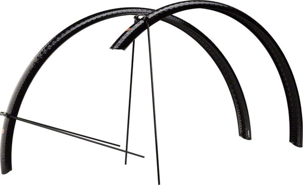 Velo Orange Full Coverage Fender Black Velo Orange Hammered 700c x 45 Fender Set