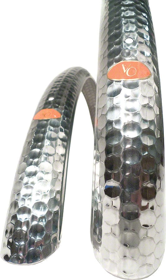 Velo Orange Full Coverage Fender Polished Silver Velo Orange Hammered 700c x 45 Fender Set
