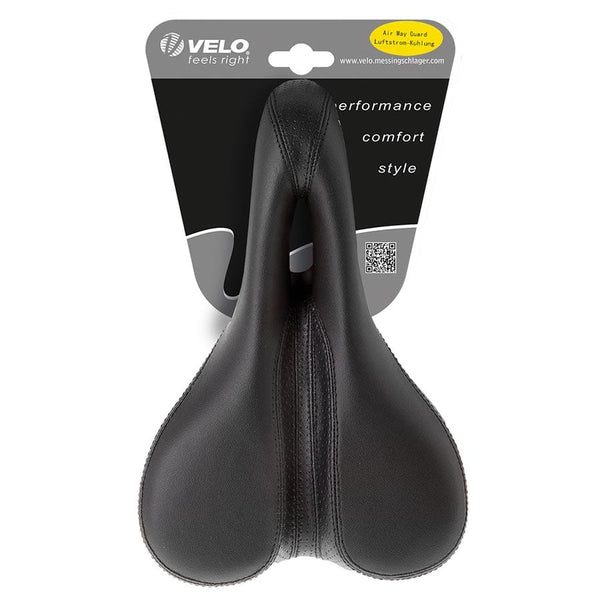 Velo Recreational and Commuter Saddles Velo Base DC Touring Saddle 243 x 155mm Women 387g Black