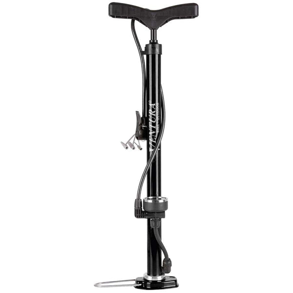 Ventura Floor Pumps Ventura 8/116 Floor Pump Dual Valve Head 160psi Black