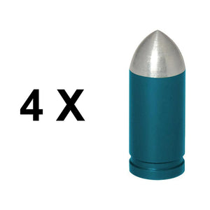 Ventura Tube Accessories Ventura Decorative Valve Caps Schrader Turquoise Bullet 4pcs