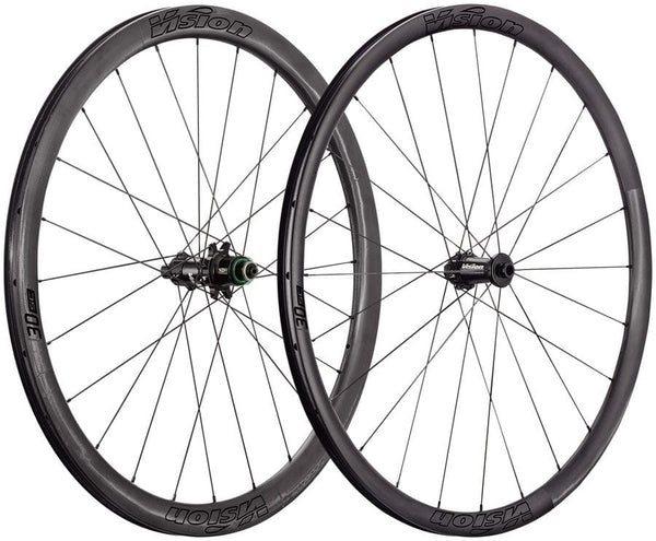 Vision Wheels Vision SC30 AGX TL Wheelset Tubeless 700c 24/24H Spoke Count Disc Brake Center Lock Rotor Mount – BLK
