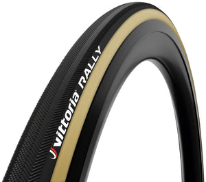 Vittoria Tires Black/Tan Vittoria Rally Tire - 700 x 25 Tubular Folding