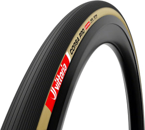 Vittoria Tires Vittoria Corsa Pro Tire - 700 x 26 Clincher Folding BLK/Tan Graphene + Silica G2.0