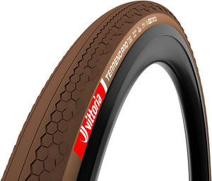 Vittoria Tires Vittoria Terreno Pro T10 Hardpack Tire - 700 x 40 Tubeless Folding BLK/Brown Eco Gravel Race