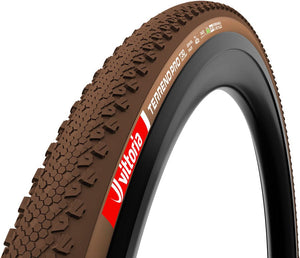 Vittoria Tires Vittoria Terreno Pro T30 Fine Loose Tire - 700 x 45 Tubeless Folding BLK/Brown Eco Gravel Race