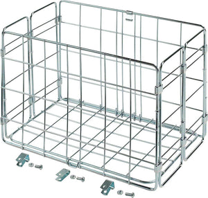 Wald Baskets and Accessories Wald 582 Folding Pannier Basket for Rear Rack: Silver
