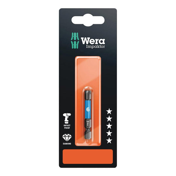 Wera Sockets and Bits 6.0Mm Wera 840/4 IMP DC Impaktor bits SB Hex-Plus