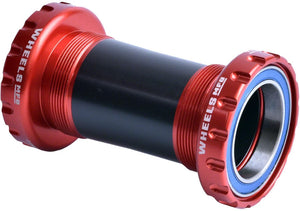 Wheels Manufacturing Bottom Brackets Wheels Manufacturing BSA Bottom Bracket - DUB Spindle ABEC 3 Red