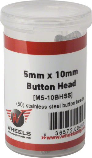 Wheels Manufacturing Nuts & Bolts 10Mm Wheels Manufacturing Button Head Cap Screw - M5 Stainless Steel, Bottle of 50