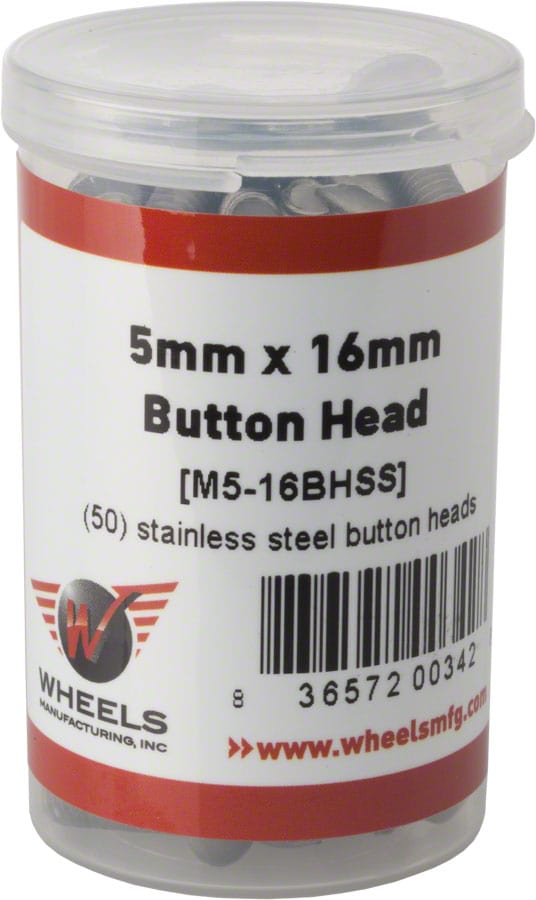 Wheels Manufacturing Nuts & Bolts 16Mm Wheels Manufacturing Button Head Cap Screw - M5 Stainless Steel, Bottle of 50