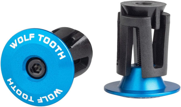 Wolf Tooth Bars Ends & Plugs Blue Wolf Tooth Alloy Bar End Plugs
