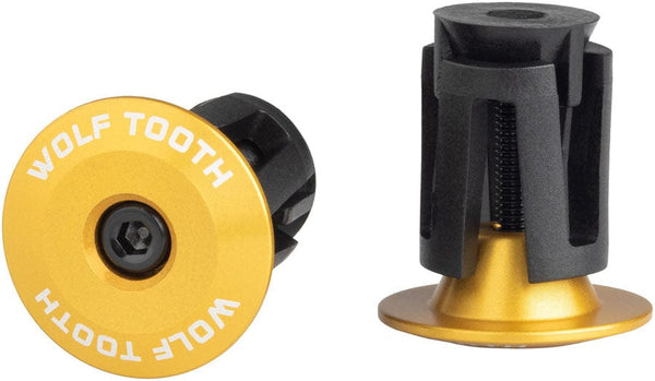 Wolf Tooth Bars Ends & Plugs Gold Wolf Tooth Alloy Bar End Plugs