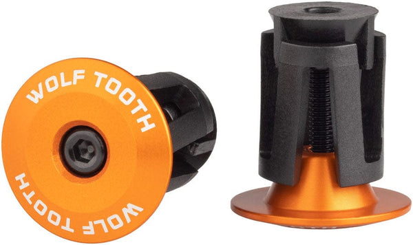 Wolf Tooth Bars Ends & Plugs Orange Wolf Tooth Alloy Bar End Plugs