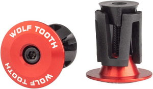 Wolf Tooth Bars Ends & Plugs Red Wolf Tooth Alloy Bar End Plugs