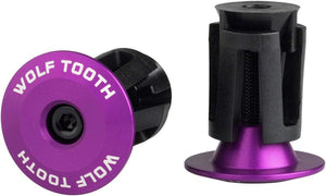 Wolf Tooth Bars Ends & Plugs Wolf Tooth Alloy Bar End Plugs - Ultraviolet Purple