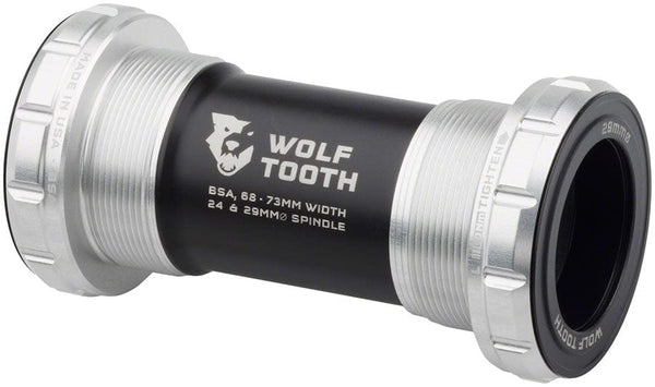 Wolf Tooth Bottom Brackets 29Mm / Raw Silver Wolf Tooth Bottom Bracket - English BSA 68/73