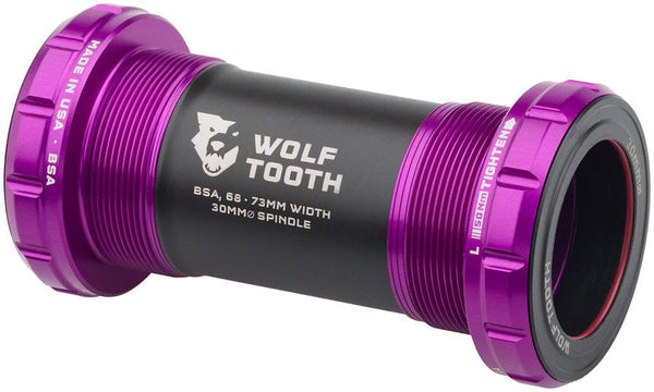 Wolf Tooth Bottom Brackets 30Mm / Ultraviolet Purple Wolf Tooth Bottom Bracket - English BSA 68/73