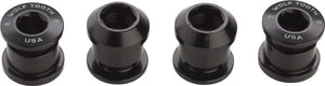 Wolf Tooth Chainring Bolts and Hardware Set/4 / Black Wolf Tooth 1x Chainring Bolt Set - 6mm Dual Hex Fittings