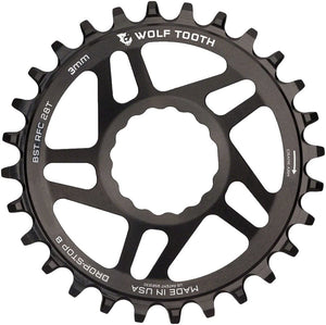 Wolf Tooth Chainrings 28T / B / 3Mm Wolf Tooth Direct Mount Chainring - RaceFace/Easton CINCH Direct Mount, Black