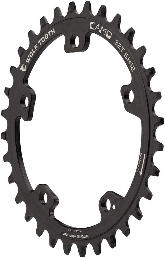 Wolf Tooth Chainrings 30T Wolf Tooth CAMO Aluminum Chainring -  12-Speed Hyperglide+ Chain