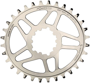 Wolf Tooth Chainrings 32T / Nickel Plated Wolf Tooth Elliptical Direct Mount Chainring - SRAM Direct Mount For SRAM 3-Bolt Boost Cranks (Requires Hyperglide+ Chain)