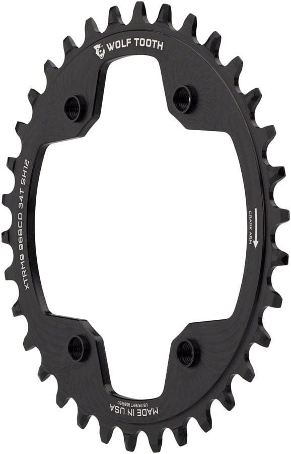 Wolf Tooth Chain Wolf Tooth 96 BCD Chainring - 96 Asymmetric BCD for 12-Speed Hyperglid ...