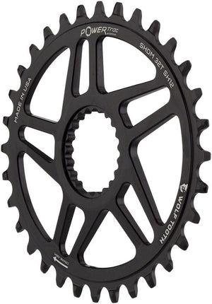Wolf Tooth Chainrings 32T Wolf Tooth Elliptical Direct Mount Chainring - Shimano Direct Mount Boost 3mm Offset, Requires 12-Speed Hyperglide+ Chain, Black