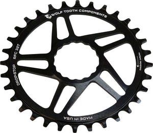 Wolf Tooth Chainrings 34T / A / 6Mm Wolf Tooth Direct Mount Chainring - RaceFace/Easton CINCH Direct Mount, Black