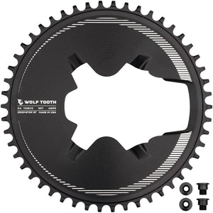 Wolf Tooth Chainrings Wolf Tooth Aero Direct Mount 1x Chainring - 50t 4-Bolt Drop-Stop ST Compatible Shimano Dura-Ace R9200/R9200-P Only BLK