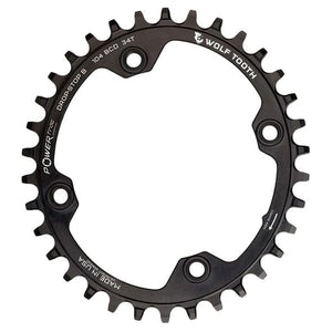 Wolf Tooth Chainrings Wolf Tooth Components Elliptical 104BCD Chainring 32T DropStop B Black