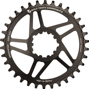 Wolf Tooth Chainrings Wolf Tooth Direct Mount Chainring - 28t SRAM Direct Mount Drop-Stop A For SRAM 3-Bolt Cranksets 6mm Offset BLK