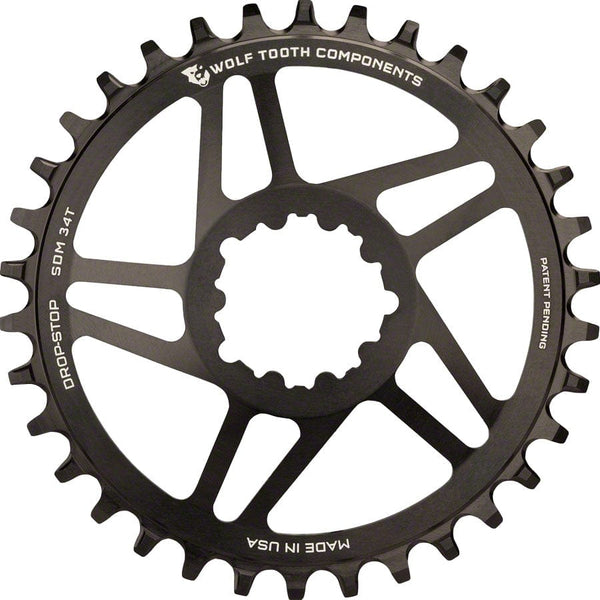 Wolf Tooth Chainrings Wolf Tooth Direct Mount Chainring - 28t SRAM Direct Mount Drop-Stop A For SRAM 3-Bolt Cranksets 6mm Offset BLK