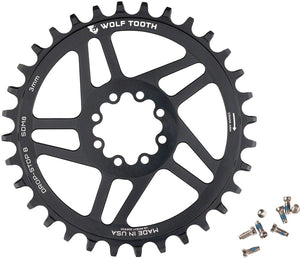 Wolf Tooth Chainrings Wolf Tooth Direct Mount Chainring - 28t SRAM Direct Mount Drop-Stop B For SRAM 8-Bolt Cranksets 3mm Offset BLK