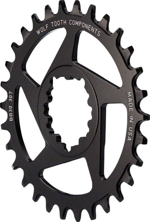 Wolf Tooth Chainrings Wolf Tooth Direct Mount Chainring - 32t SRAM Direct Mount Drop-Stop A For BB30 Short Spindle Cranksets 0mm Offset BLK