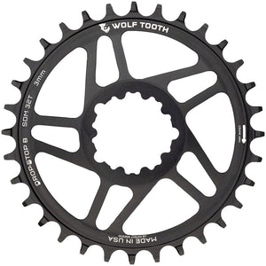 Wolf Tooth Chainrings Wolf Tooth Direct Mount Chainring - 32t SRAM Direct Mount Drop-Stop B For SRAM 3-Bolt Boost Cranks 3mm Offset BLK